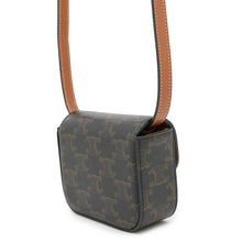 Load image into Gallery viewer, CELINE Triomphe Claude Shoulder Bag Tan10I512DQB PVC Leather Size Mini
