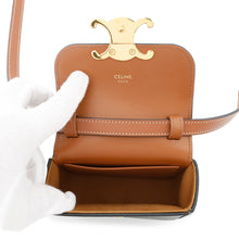 Load image into Gallery viewer, CELINE Triomphe Claude Shoulder Bag Tan10I512DQB PVC Leather Size Mini
