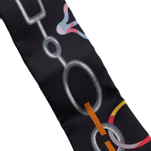 将图像加载到图库查看器中，HERMES Twilly DO RE BOUCLES Black/Rose/Multicolor Silk100%
