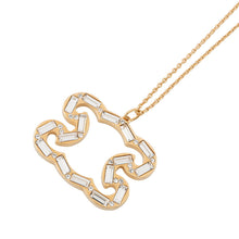 Load image into Gallery viewer, CELINE Triomphe Sparkle Necklace461FO6BRS Metal Rhinestone
