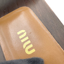 Load image into Gallery viewer, MIUMIU Faded Clog Sandals Brown5Z425E Suede Wood Size 37
