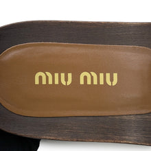 Load image into Gallery viewer, MIUMIU Faded Clog Sandals Brown5Z425E Suede Wood Size 37

