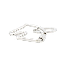 Load image into Gallery viewer, HERMES Cheval Key Ring Silver Metal
