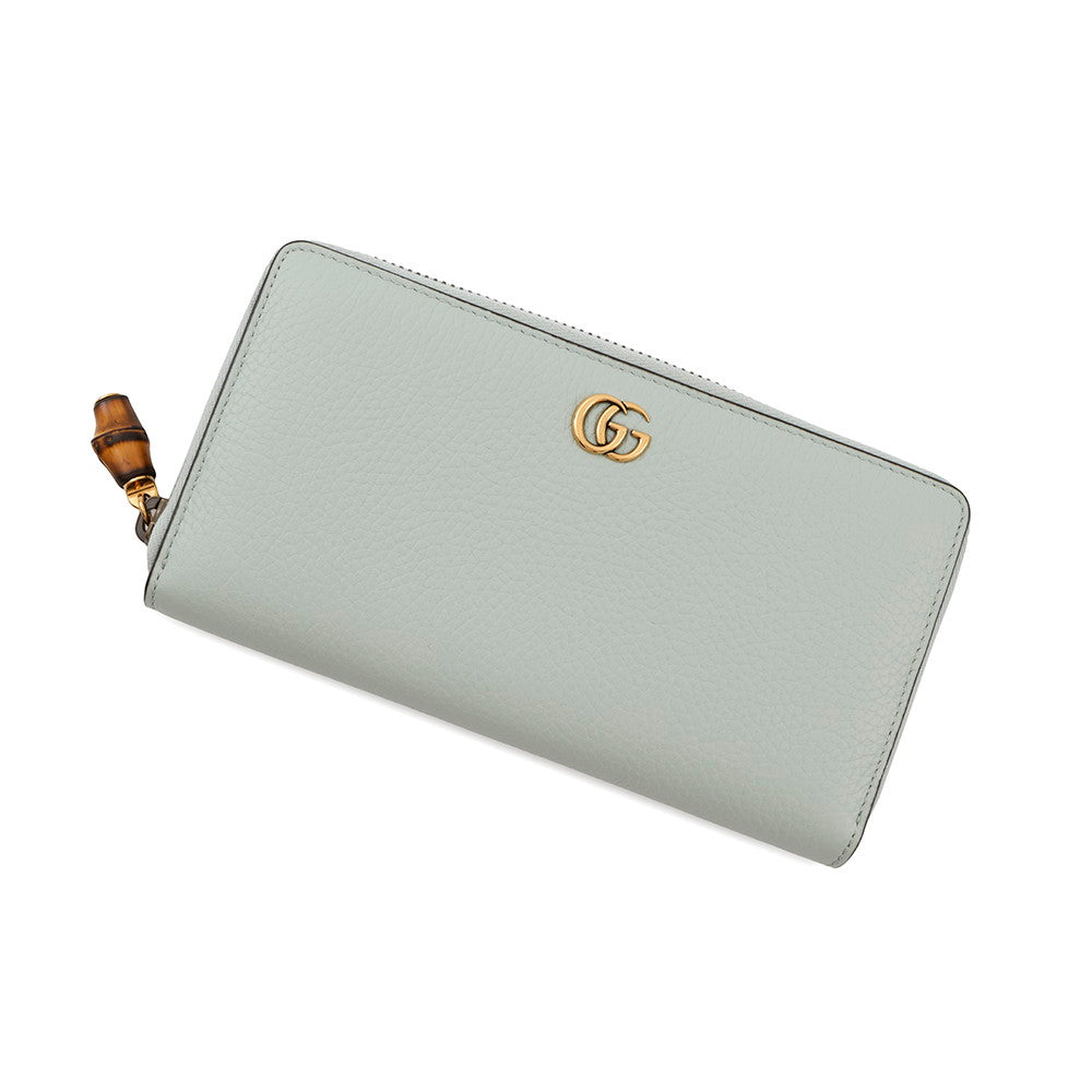 GUCCI Double G Long Around Wallet lilac739499 Leather