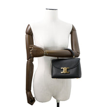 Load image into Gallery viewer, CELINE Teen Nino 2-Way Handbag Black118113FXK.38NO Supple Grained Calf Leather
