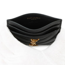 将图像加载到图库查看器中，SAINT LAURENT PARIS Monogram Quilted Card Case Black423291 Calf Leather
