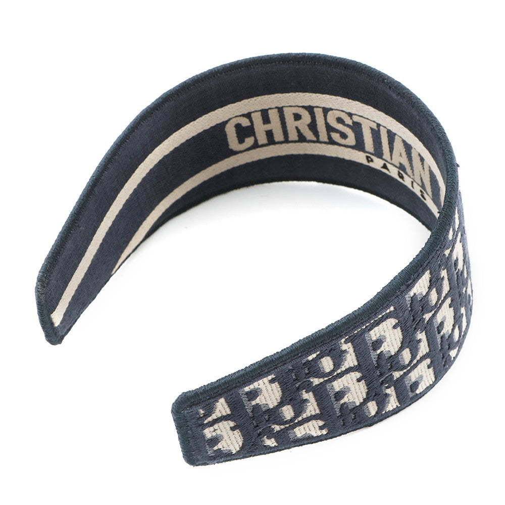 Dior Oblique headband Navy Canvas