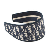 将图像加载到图库查看器中，Dior Oblique headband Navy Canvas

