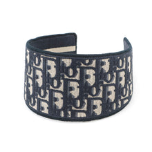 将图像加载到图库查看器中，Dior Oblique headband Navy Canvas
