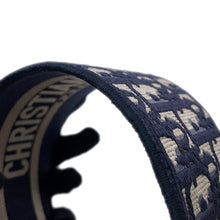 将图像加载到图库查看器中，Dior Oblique headband Navy Canvas
