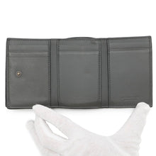 Load image into Gallery viewer, Bottega Veneta INTRECCIATO Tri-fold Compact Wallet Black/Gray Leather
