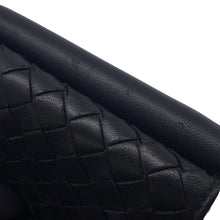 Load image into Gallery viewer, Bottega Veneta INTRECCIATO Tri-fold Compact Wallet Black/Gray Leather
