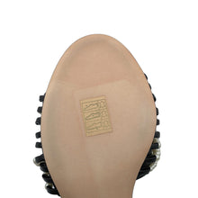 Load image into Gallery viewer, CHANEL CC Logo Faux Pearl Sandals BlackG32699 Leather Faux Pearl Size 38
