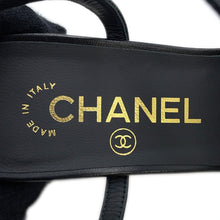 将图像加载到图库查看器中，CHANEL CC Logo Faux Pearl Sandals BlackG32699 Leather Faux Pearl Size 38
