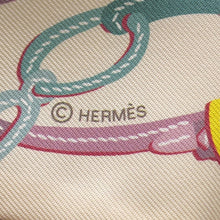 Load image into Gallery viewer, HERMES Twilly Brides de Gala Applique Pique Claim/Orange/Jaune Silk100%
