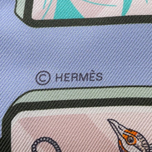 Load image into Gallery viewer, HERMES Twilly HERMES Story HERMES STORY Blue Pale/Rose/Vert Silk100%
