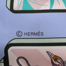 将图像加载到图库查看器中，HERMES Twilly HERMES Story HERMES STORY Blue Pale/Rose/Vert Silk100%

