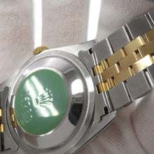 将图像加载到图库查看器中，ROLEX Datejust W36mm Stainless Steel K18YG Champagne Gold Dial16233
