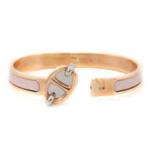 Load image into Gallery viewer, HERMES Mini Clic Chaine d&#39;Ancre Bracelet Size PM Rose Kander Metal Enamel
