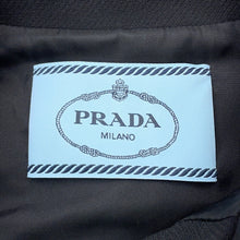 Load image into Gallery viewer, PRADA Tricotine mini dress Size 36 BlackP3O04 Wool 76% Silk24%

