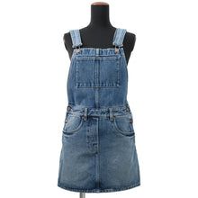 Load image into Gallery viewer, PRADA Denim Bib Overalls Mini Dress Size 36 Light BlueGFA132 Cotton100%
