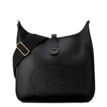 Load image into Gallery viewer, HERMES Evelyne3 Black Taurillon Clemence Size GM
