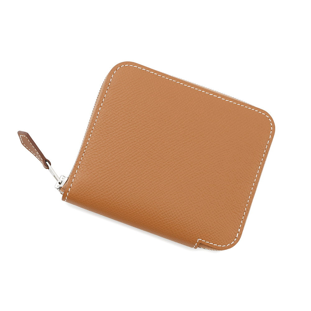 HERMES Azap compact silk in Gold Epsom