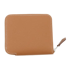 将图像加载到图库查看器中，HERMES Azap compact silk in Gold Epsom
