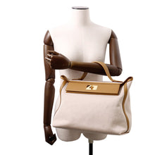 将图像加载到图库查看器中，HERMES 24/24 Sac Van Quatre Sesame/Ecru Toile H Swift Leather Size 35
