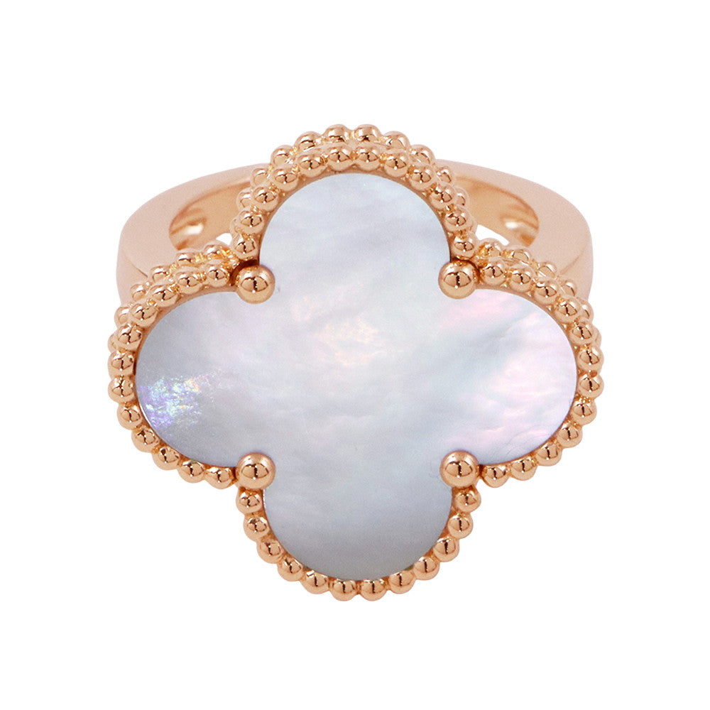 Van Cleef & Arpels Magic Alhambra Ring Size 48/#8VCARF78948/VCARF78900 18K Yellow Gold