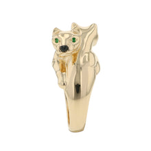 将图像加载到图库查看器中，CARTIER PANTHERE Kozari Ring Size 54/#14 18K Yellow Gold
