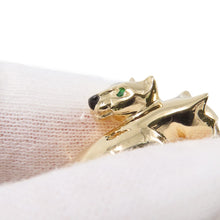 将图像加载到图库查看器中，CARTIER PANTHERE Kozari Ring Size 54/#14 18K Yellow Gold
