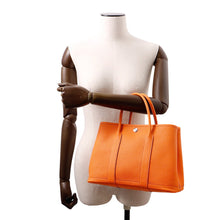 将图像加载到图库查看器中，HERMES Garden Party Orange minyan Negonda Leather Size TPM
