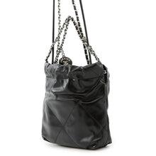 Load image into Gallery viewer, CHANEL CHANEL22 ChainShoulder Bag BlackAS3980 Shiny Calf Leather Size Mini
