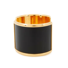 Load image into Gallery viewer, HERMES Olympus Bangle Size T3 Black Box Calf Leather Metal
