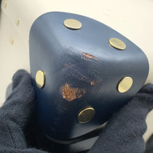 将图像加载到图库查看器中，GLOBE TROTTER Safari Carry Case Ivory/Navy Vulcanized Fiber Leather
