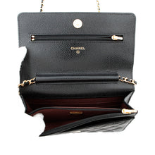 将图像加载到图库查看器中，CHANEL Matelasse Classic Chain Wallet BlackAP0250 Caviar Leather
