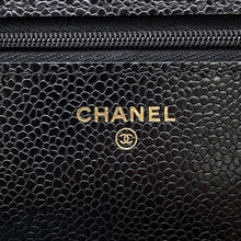 将图像加载到图库查看器中，CHANEL Matelasse Classic Chain Wallet BlackAP0250 Caviar Leather
