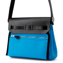 Load image into Gallery viewer, HERMES Herbag zip Blue Riviera/Black Toile Military Vache Hunter Leather Size Mini
