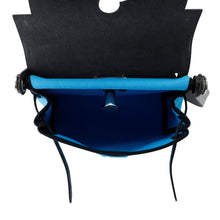 Load image into Gallery viewer, HERMES Herbag zip Blue Riviera/Black Toile Military Vache Hunter Leather Size Mini
