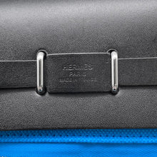 Load image into Gallery viewer, HERMES Herbag zip Blue Riviera/Black Toile Military Vache Hunter Leather Size Mini
