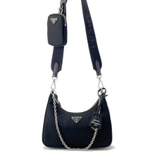 将图像加载到图库查看器中，PRADA Re-Edition 2005 Re-Nylon Shoulder Bag Black1BH204 Nylon
