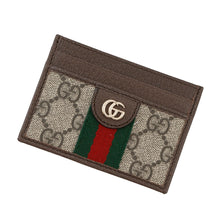 Load image into Gallery viewer, GUCCI GG Supreme Ophidia Card Case Brown/Beige838486 Leather/PVC
