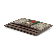 将图像加载到图库查看器中，GUCCI GG Supreme Ophidia Card Case Brown/Beige838486 Leather/PVC
