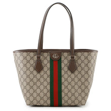 Load image into Gallery viewer, GUCCI Double G Tote Bag Beige/Brown836831 Leather PVC Size Medium
