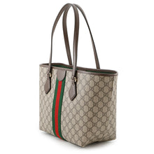 Load image into Gallery viewer, GUCCI Double G Tote Bag Beige/Brown836831 Leather PVC Size Medium
