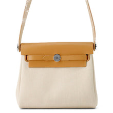 Load image into Gallery viewer, HERMES Herbag zip Natural Sable/Ecru Toile Military Vache Hunter Leather Size Mini
