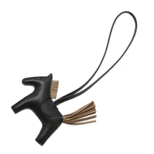 Load image into Gallery viewer, HERMES Rodeo Bag Charm Black/Etoupe Lambskin Size PM

