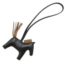 Load image into Gallery viewer, HERMES Rodeo Bag Charm Black/Etoupe Lambskin Size PM
