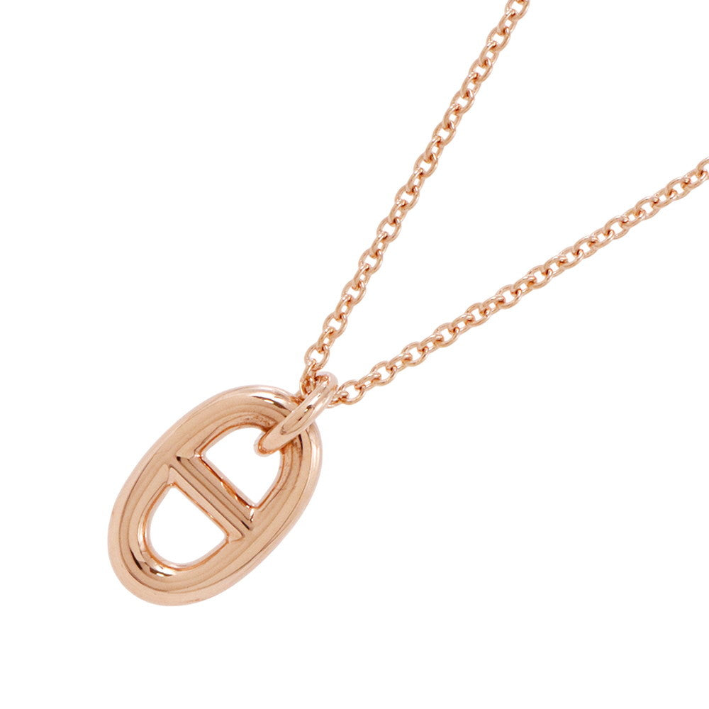 HERMES Chaine d'Ancre Farandole Necklace Size PM 18K Pink Gold